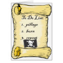 Pirate's To Do List cards