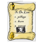 Pirate's To Do List cards