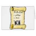 Pirate's To Do List cards