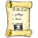 Pirate's To Do List t-shirts