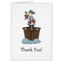 Pirates · Two Pirates in a Boat Greeting Card