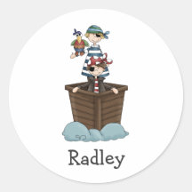 Pirates · Two Pirates in a Boat Sticker