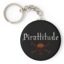 Pirattitude Blood Jolly Roger Keychain