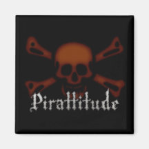 Pirattitude Blood Jolly Roger Magnets