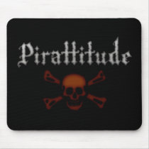 Pirattitude Blood Jolly Roger Mouse Mat