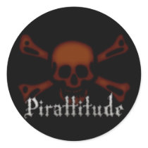 Pirattitude Blood Jolly Roger Sticker