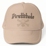 Pirattitude Bone Jolly Roger Trucker Hat