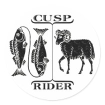 Pisces/Aries Round Stickers