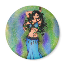 Pisces Belly Dancer Art Refrigerator Magnets