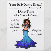 Pisces Belly Dancer Flyer Design