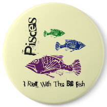 Pisces Big Fish Button