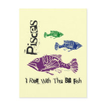 Pisces Big Fish Postcard
