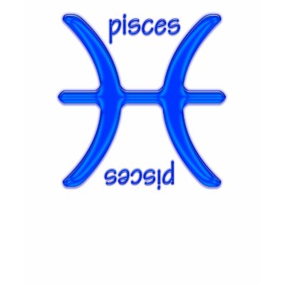 Pisces Blue Symbol Shirt by PlanetZodiac