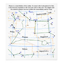 Pisces Constellation Map Chart Art Photo