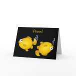 Pisces fish happy birthday cartoon card