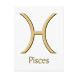 Pisces symbol postcards