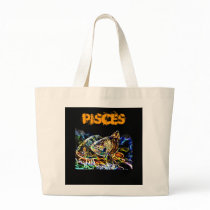 Pisces - The Twin Fish of Zodiac by Manda Tote Bags