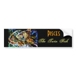 Pisces - The Twin Fish of Zodiac by Manda bumper stickers