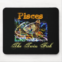 Pisces - The Twin Fish of Zodiac by Manda Mouse Mat