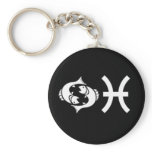 Pisces with Symbol Keychain
