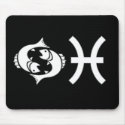 Pisces with Symbol mousepads