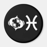 Pisces with Symbol Refrigerator Magnet