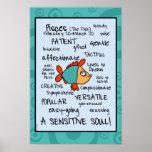 Pisces wordcloud poster posters