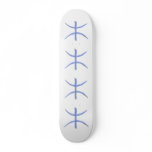 Pisces. Zodiac Astrological Sign. Blue. Skateboard Deck