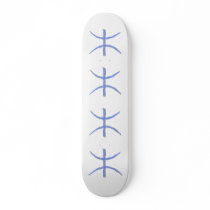 Pisces. Zodiac Astrological Sign. Blue. Skateboard Deck