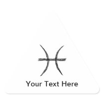 Pisces. Zodiac Astrology Sign. Black. Stickers