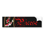 Pisces Zodiac Moon bumper stickers