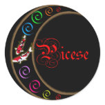 Pisces Zodiac Moon stickers