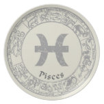 Pisces Zodiac sign vintage Dinner Plate