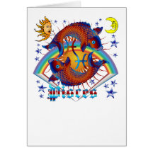 Pisces-Zodiac-V-1 Greeting Cards