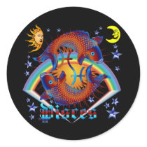 Pisces-Zodiac-V-1 Round Sticker