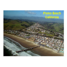 Pismo Beach, California Aerial View Postcard