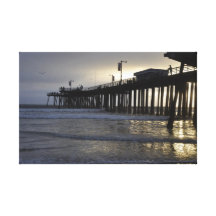 Pismo Beach Pier Sunset Gallery Wrap Canvas