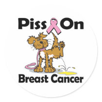 Piss On Breast Cancer Sticker
