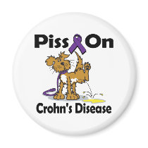 Piss On Crohns Disease (purple) Refrigerator Magnets