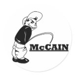 Piss on McCain Round Sticker