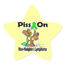 Piss On Non-Hodgkins Lymphoma Star Stickers