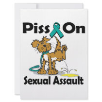 Piss On Sexual Assault Personalised Invitation