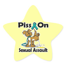 Piss On Sexual Assault Star Sticker