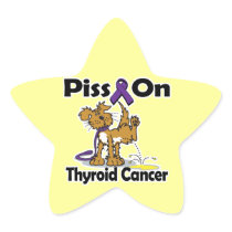 Piss On Thyroid Cancer Sticker