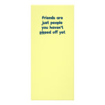 Pissed Off Friends rack cards