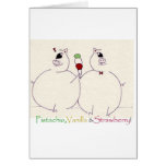 Pistachio, Vanilla and Strawberry Greeting Cards