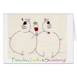 Pistachio, Vanilla and Strawberry Cards