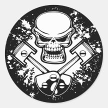 Piston Pistoff 1 Round Sticker