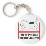 Pit Bull Agility Love Keychains