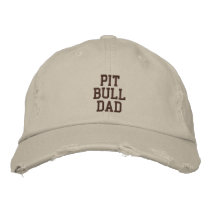 Pit Bull DAD Embroidered Baseball Caps